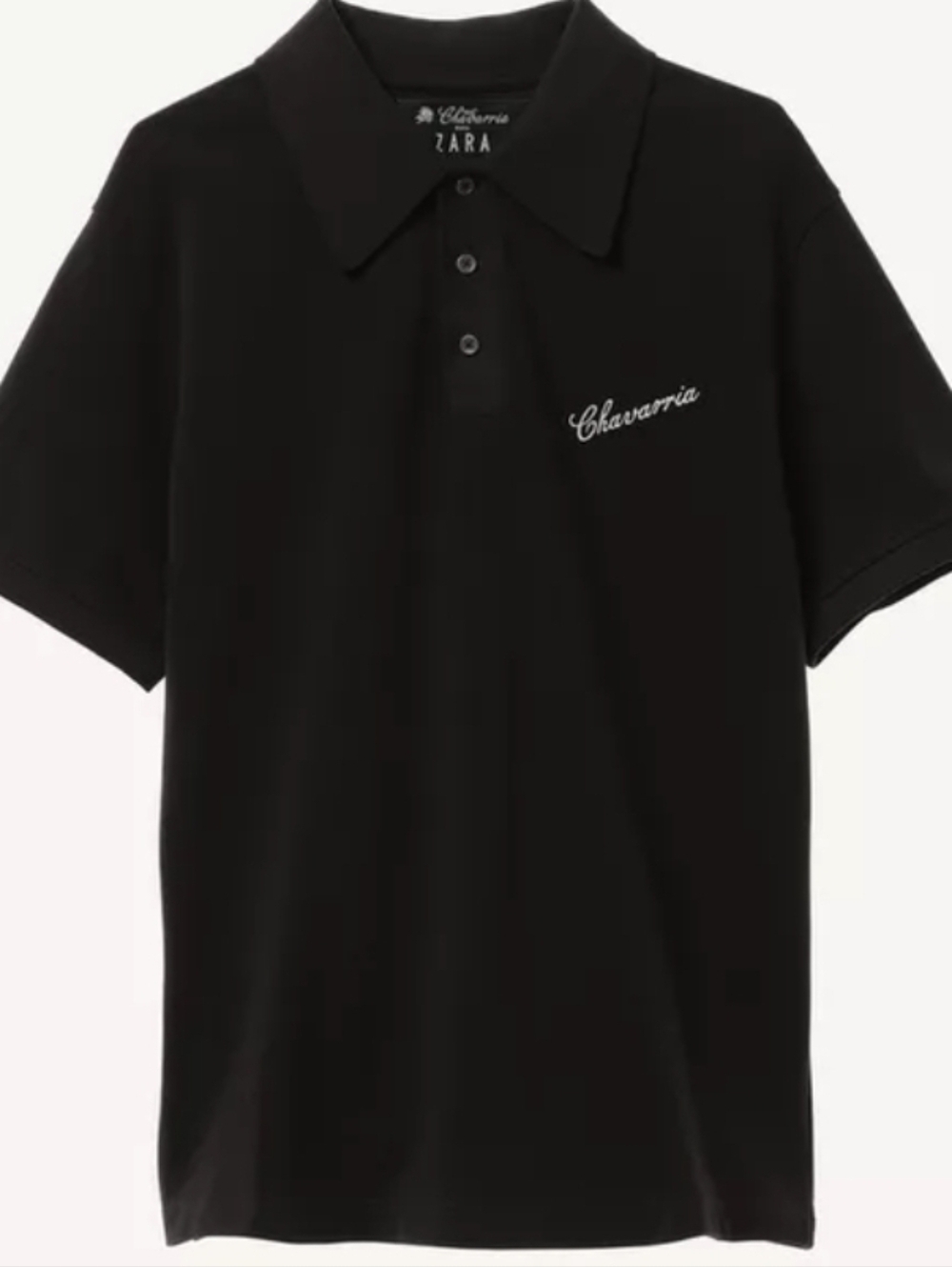 ZARA x Willy Chavarria slim-fit Polo with White Script Logo